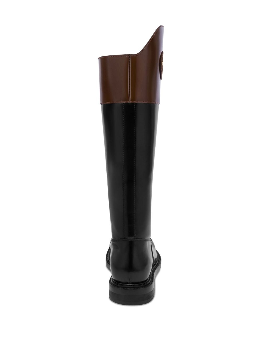 contrast-panel knee-high boots - 3