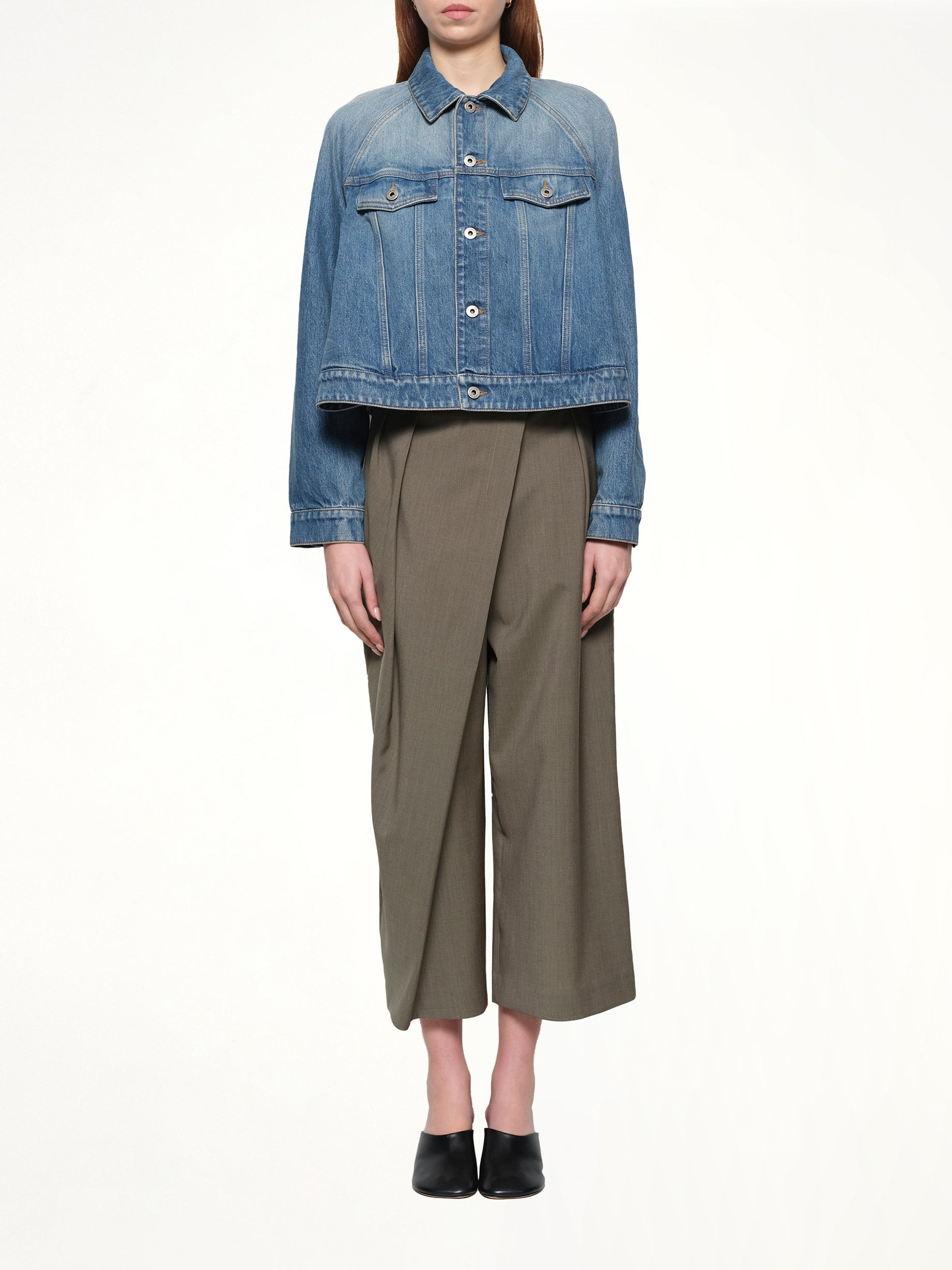 Trapeze Jacket in Denim Blue - 7
