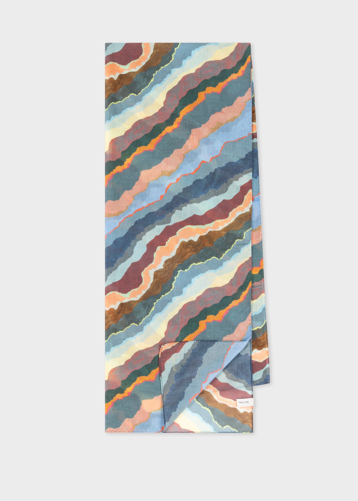 Blue 'Torn Stripe' Scarf - 1