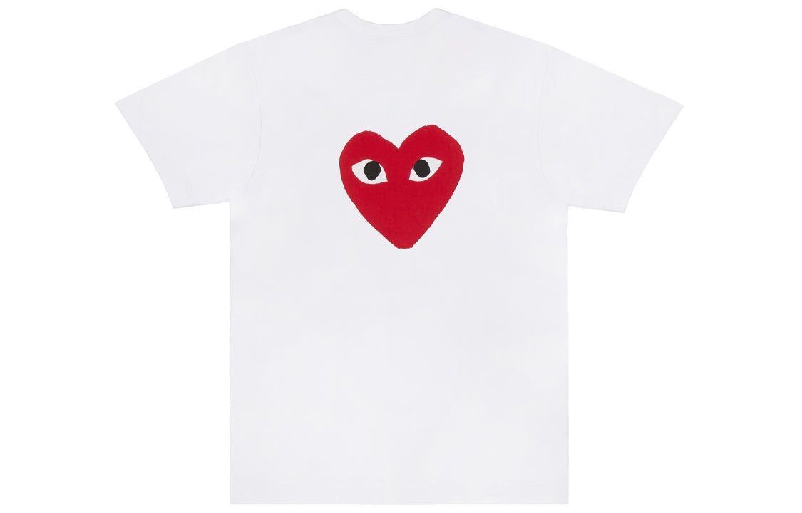 (WMNS) COMME des GARCONS PLAY Double Sided Short Sleeves Tee 'White' AZ-T221-051-1 - 2