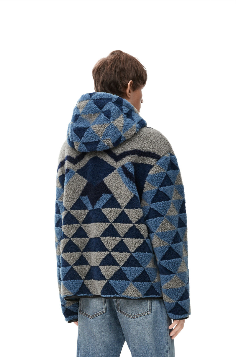 Hooded jacket in technical fleece 4