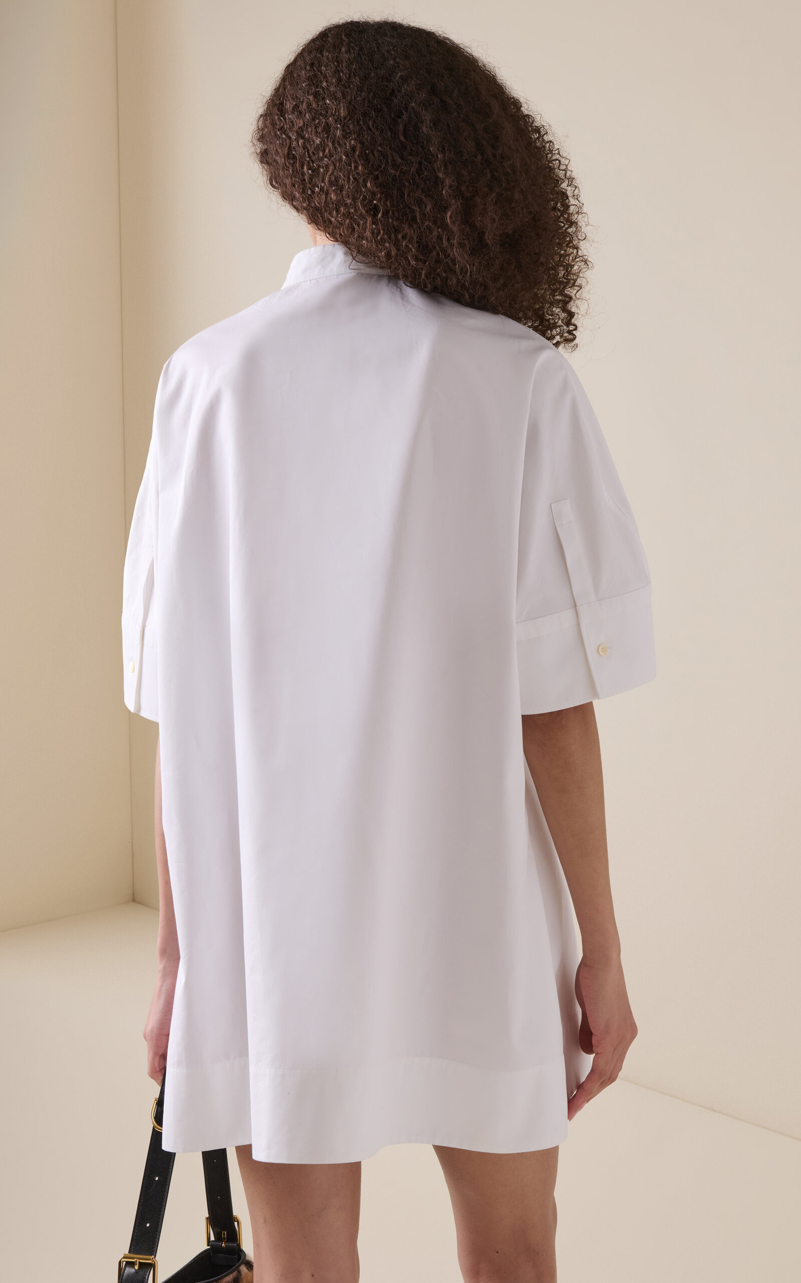 Cotton-Poplin Mini Dress white - 4