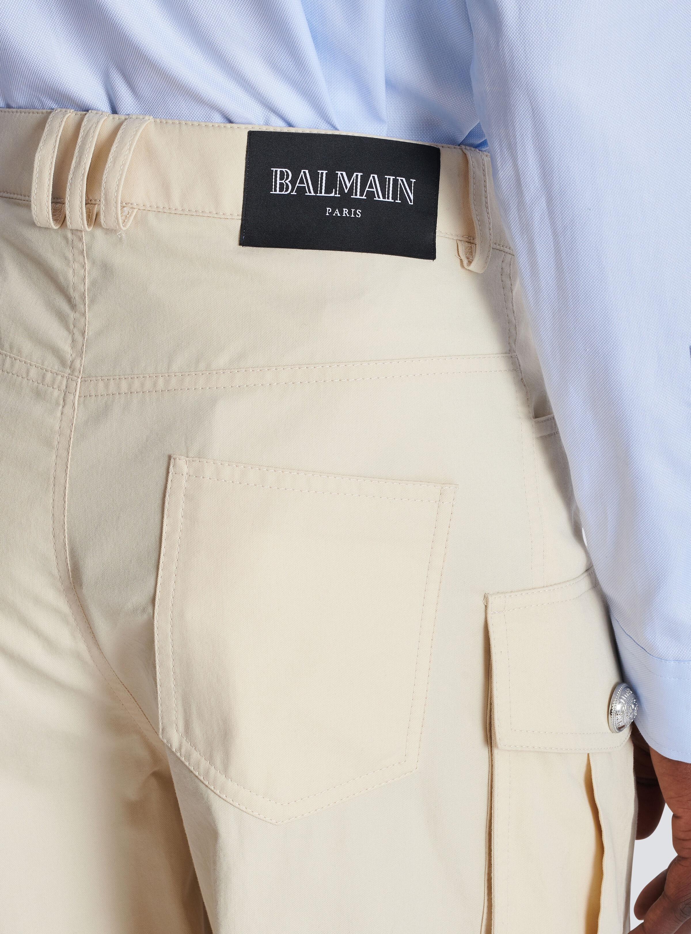 Cotton cargo Bermuda shorts - 6