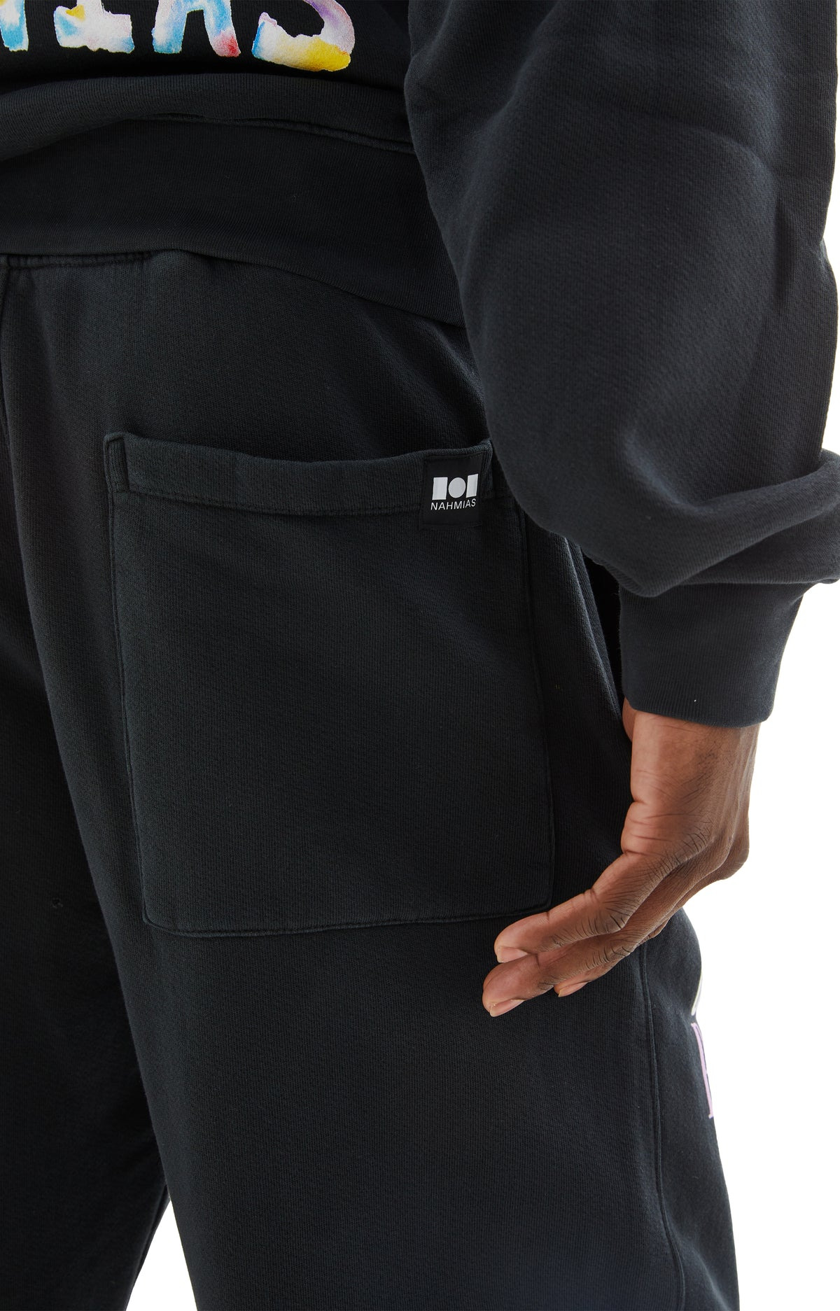 BUNNY BAGGY SWEATPANTS (BLACK) - 4