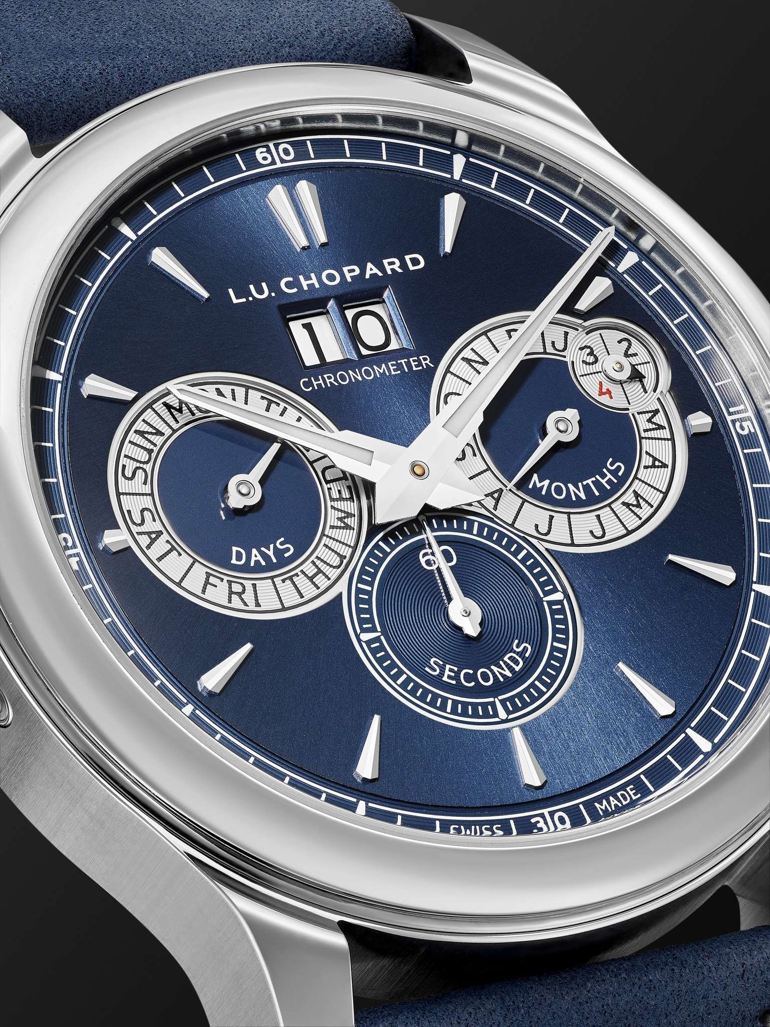 L.U.C Perpetual Twin Automatic Perpetual Calendar 43mm Stainless Steel and Nubuck Watch, Ref. No. 16 - 6