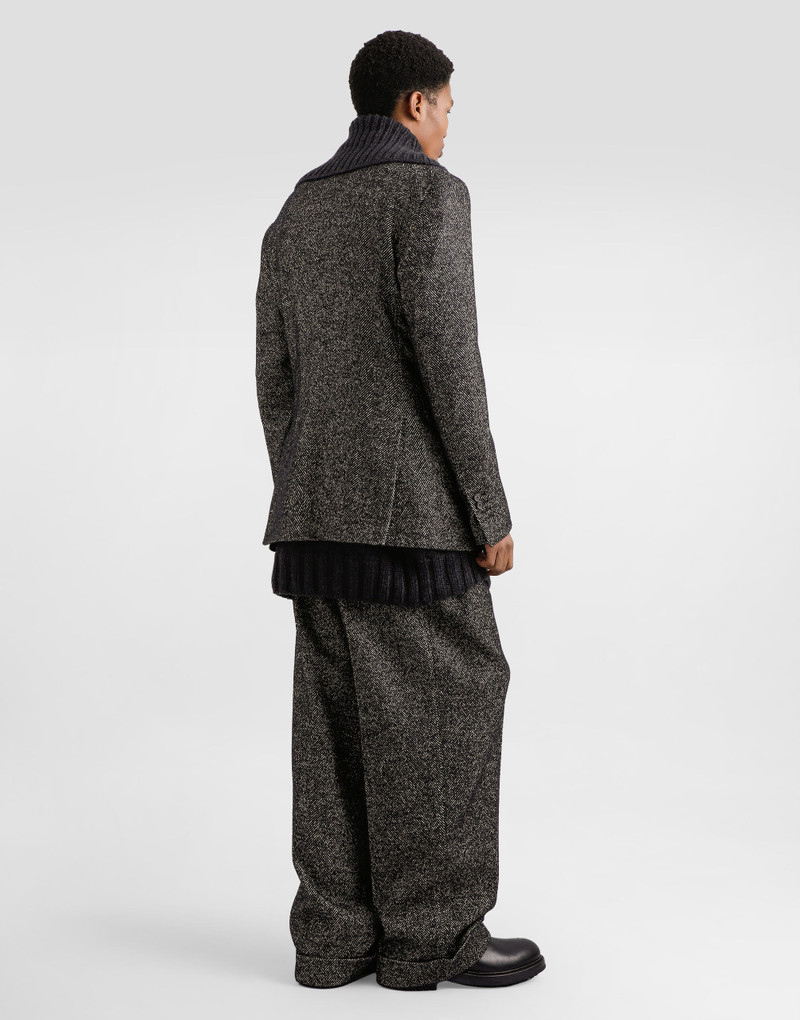 Wool chevron single-breasted vest 3