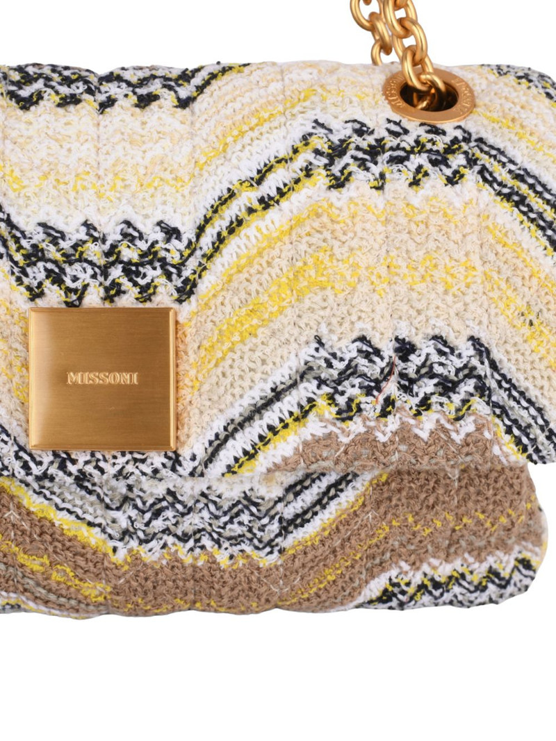 Caperdoni zig-zag sequin-embellished clutch bag 4