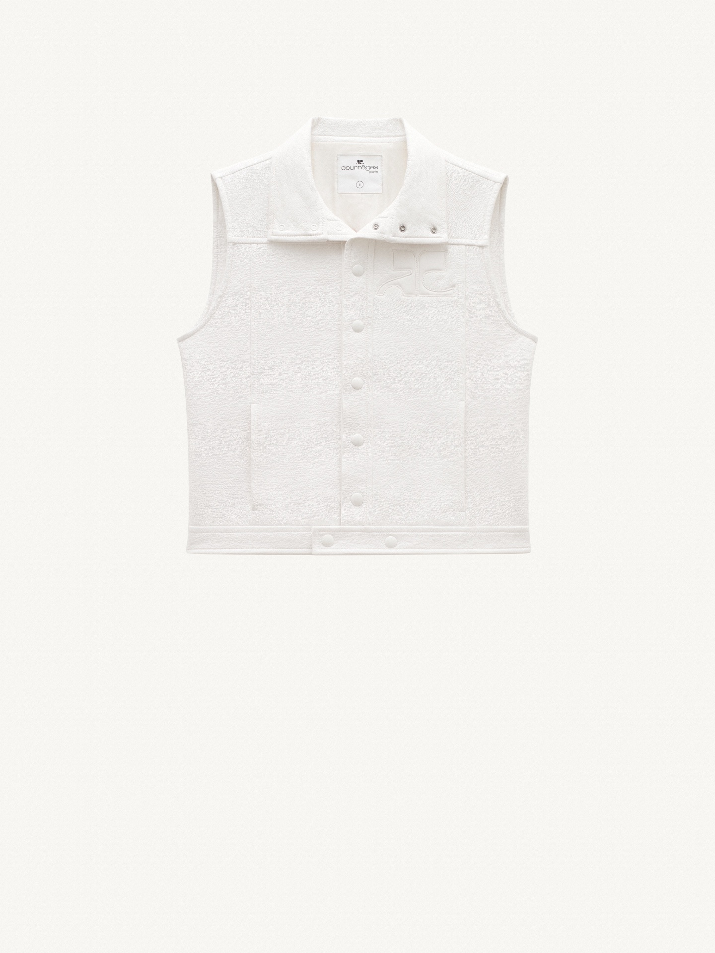 VINYL SLEEVELESS JACKET - 1