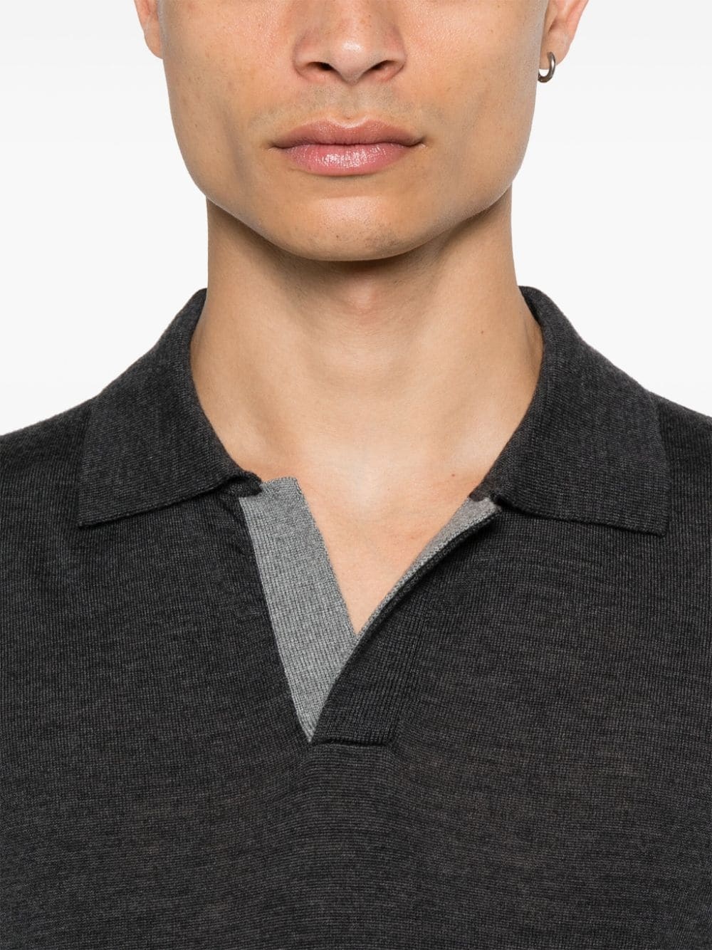 merino wool polo shirt - 5
