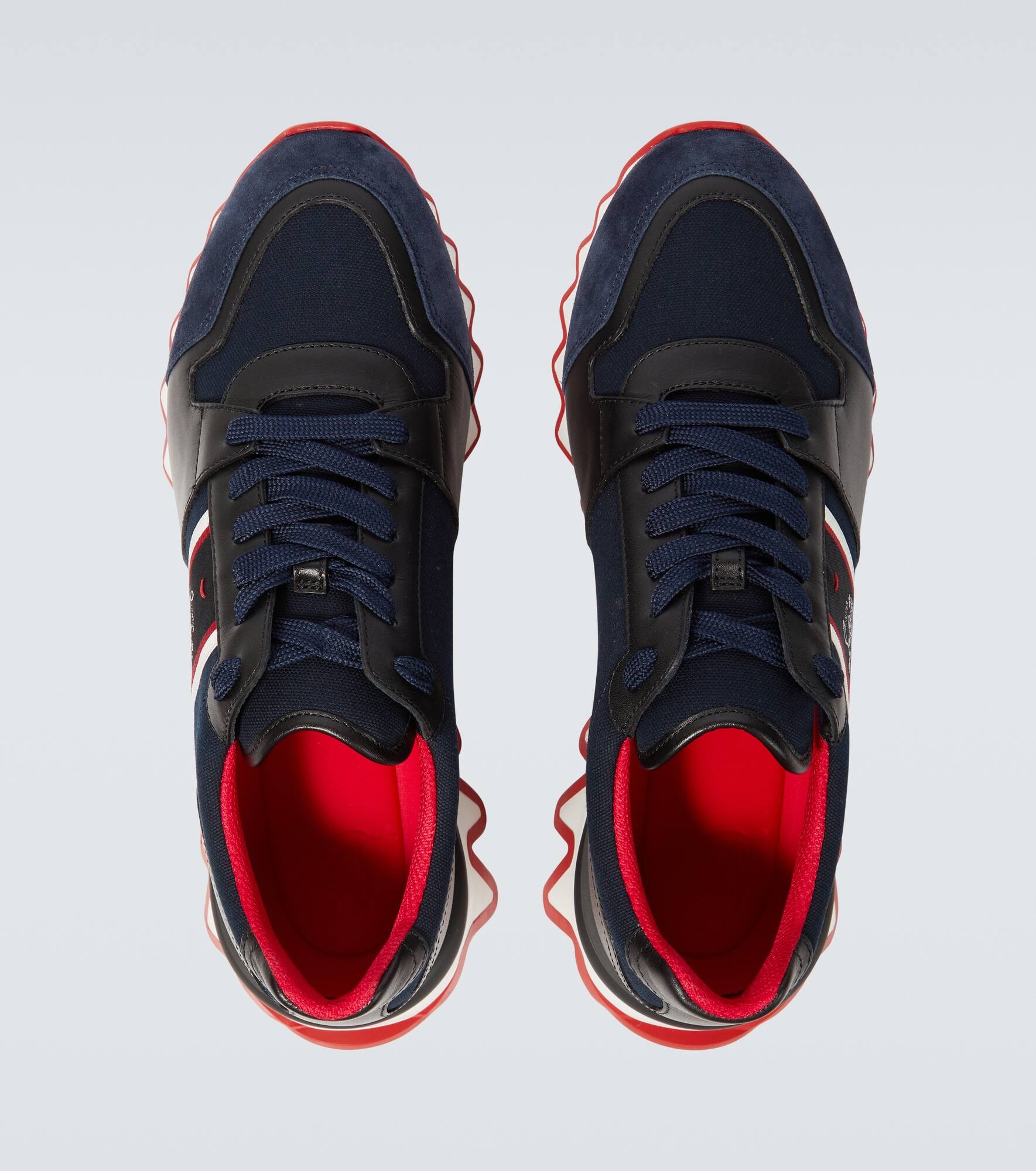 Nastroshark leather and canvas sneakers - 4
