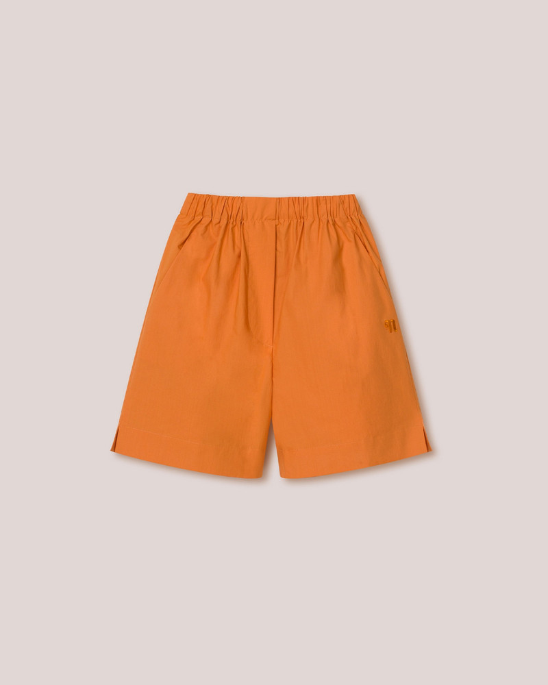 MEGAN - Light poplin shorts - Orange 1