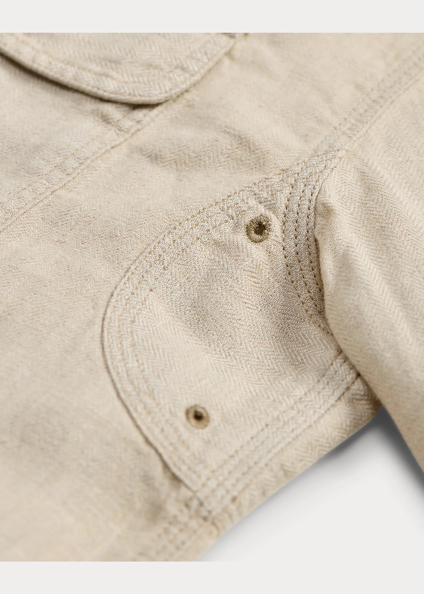 Linen Herringbone Twill Workshirt - 3