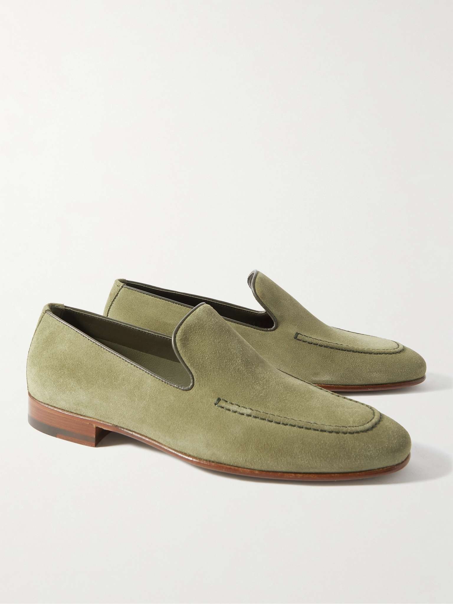 Truro Leather-Trimmed Suede Loafers - 4
