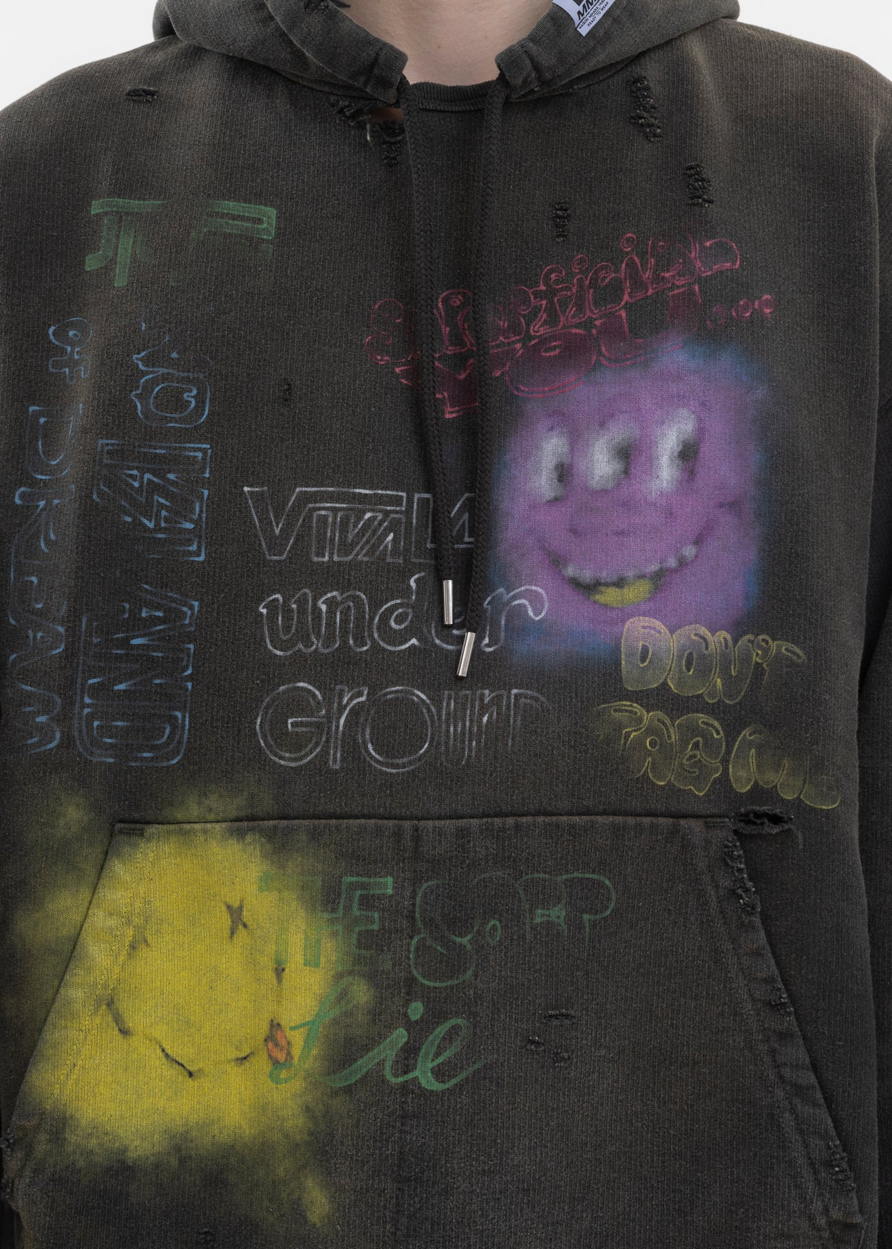 Black Bleached Hoodies - 4
