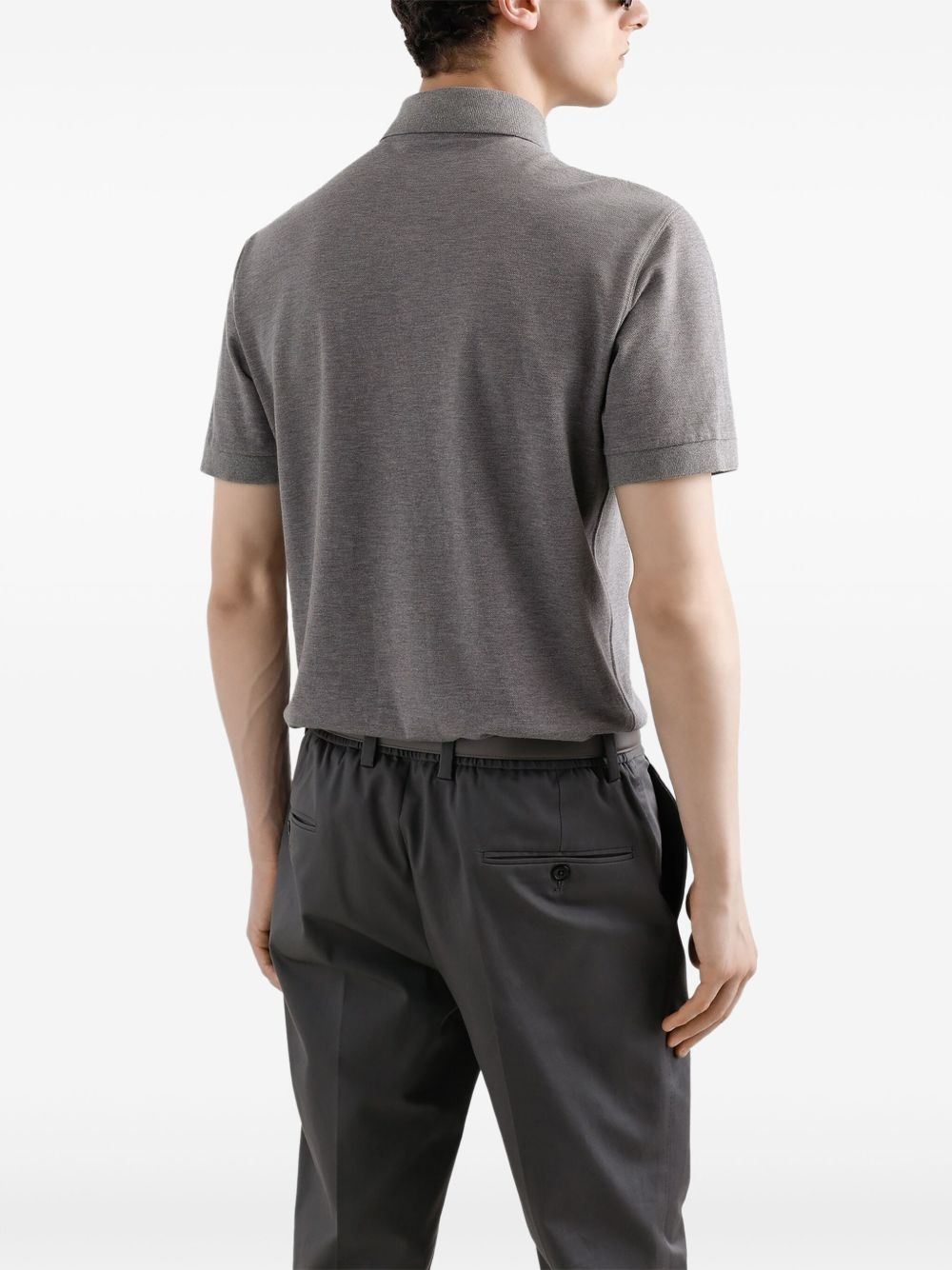 logo-plaque polo shirt - 4