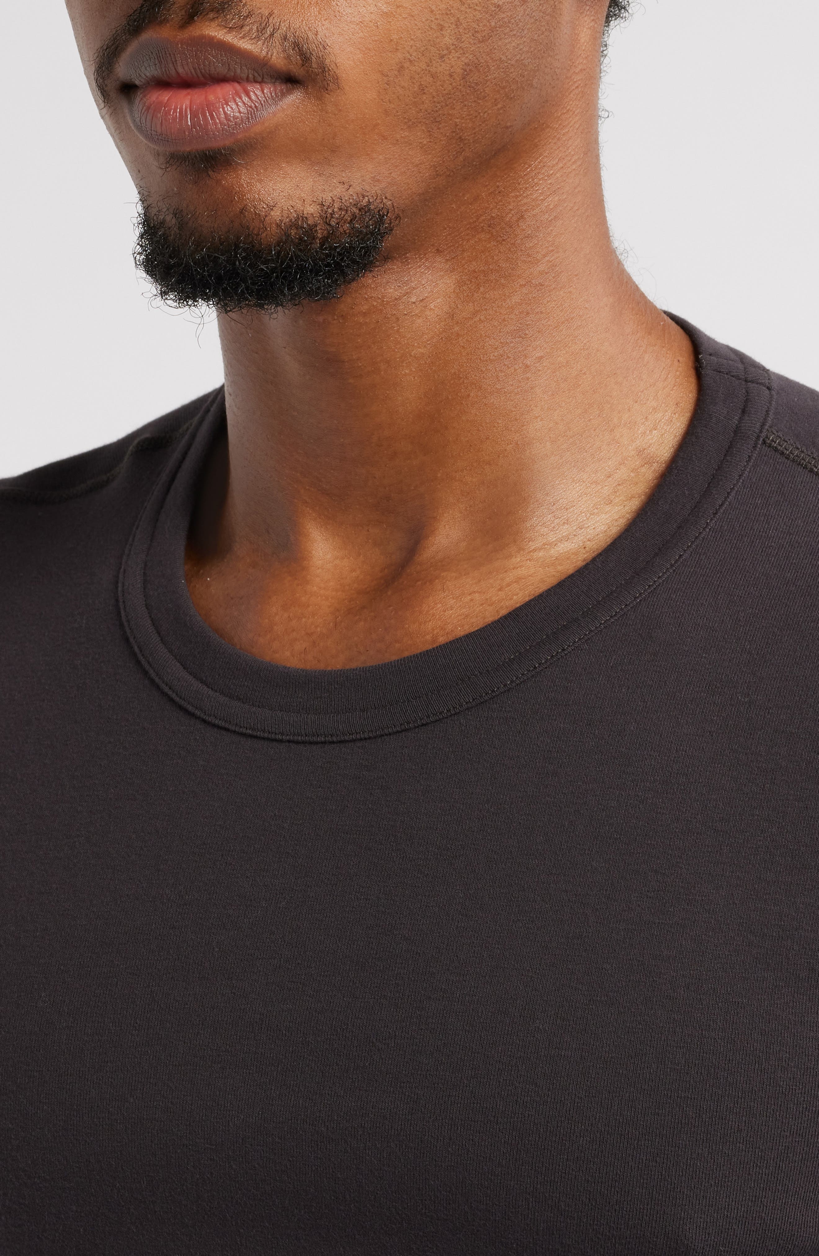 TOM FORD Cotton Jersey Crewneck T-Shirt in Dark Mink at Nordstrom - 4