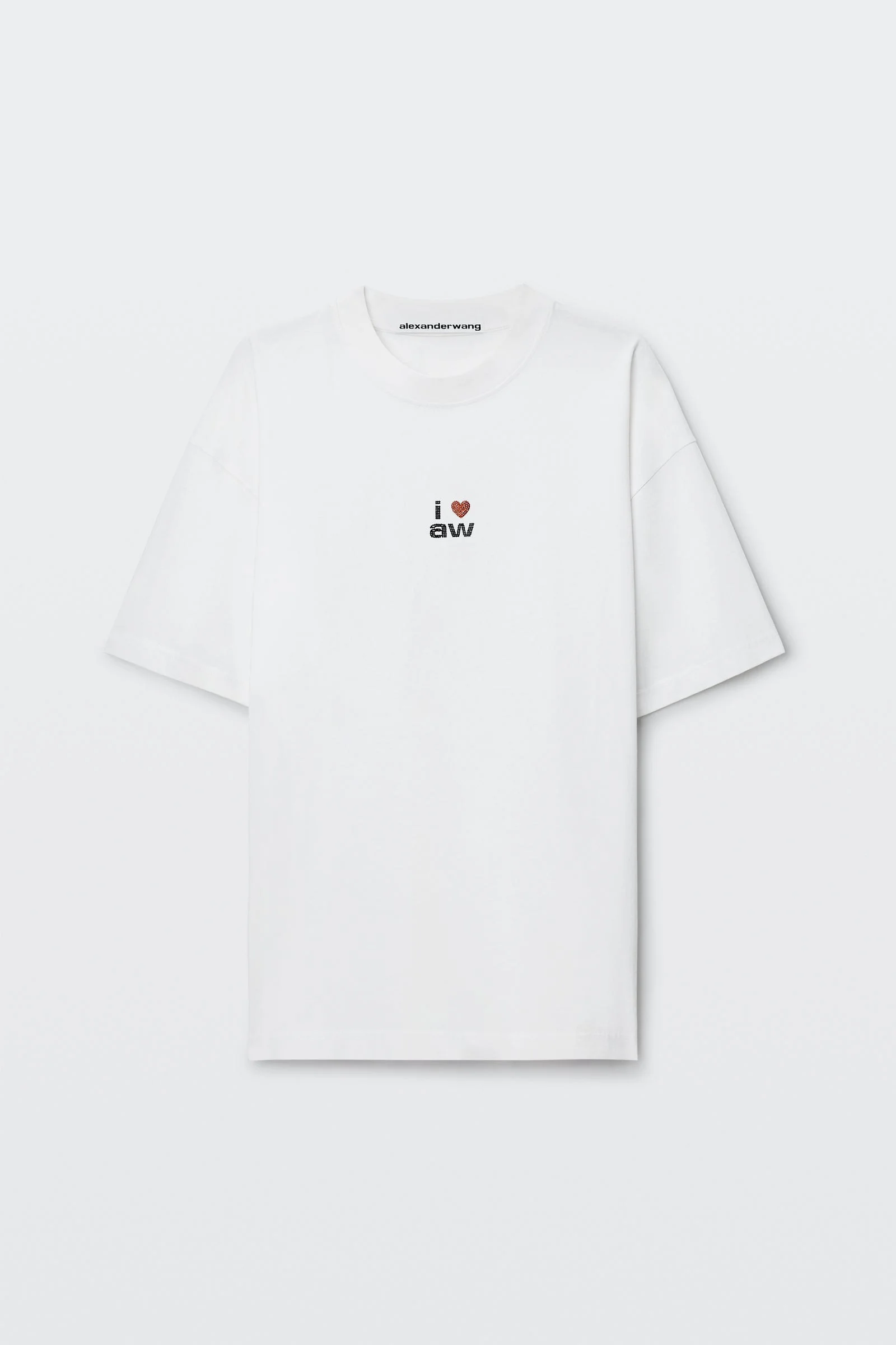 crystal hotfix i heart aw oversized tee - 1