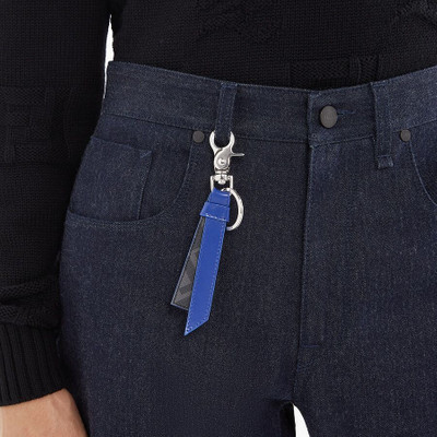 FENDI Blue leather key case outlook