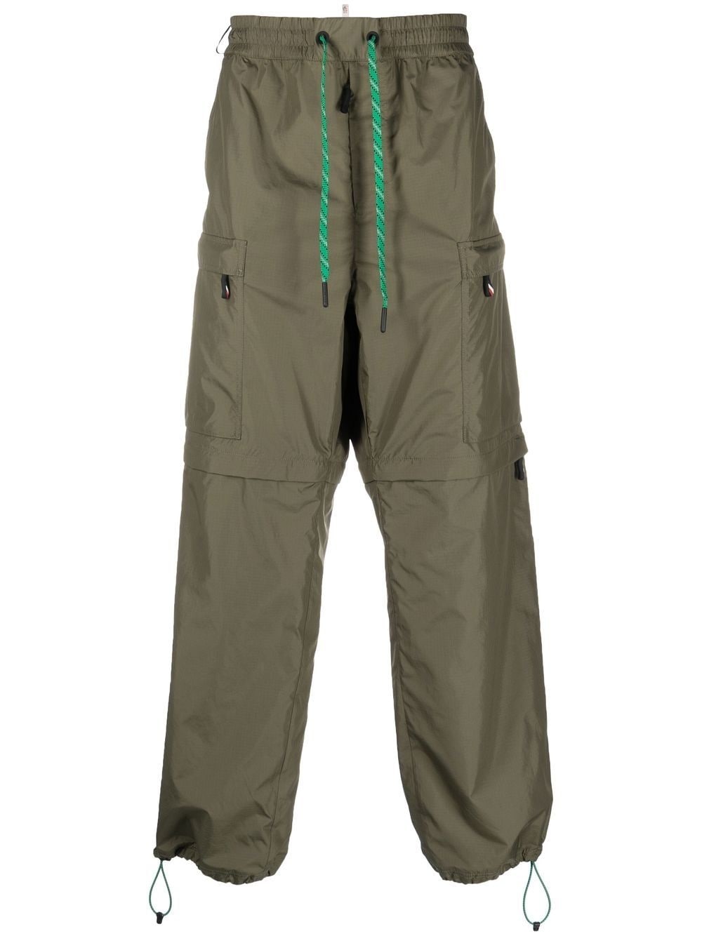 contrast-trim straight-leg trousers - 1