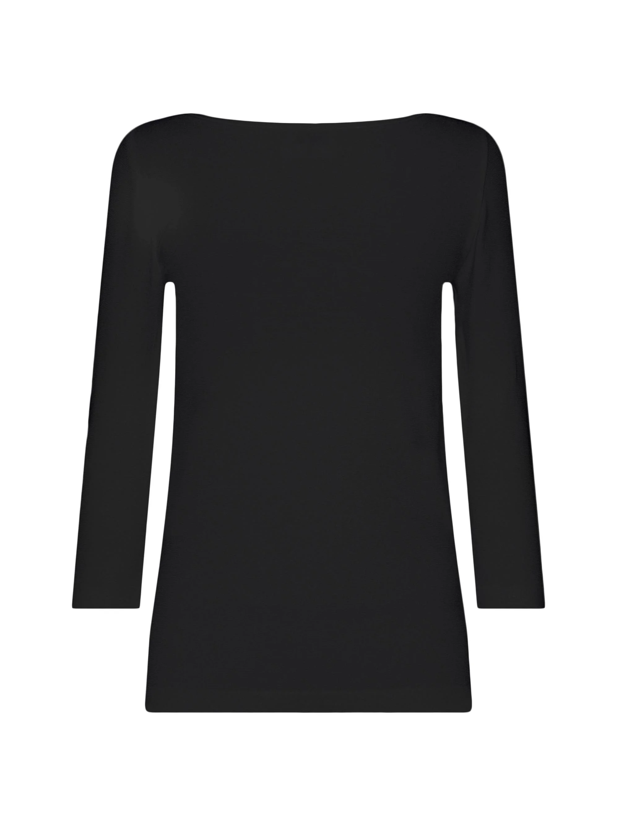 Women's Cordoba Boatneck Three-Quarter Sleeve Top - Black - 1