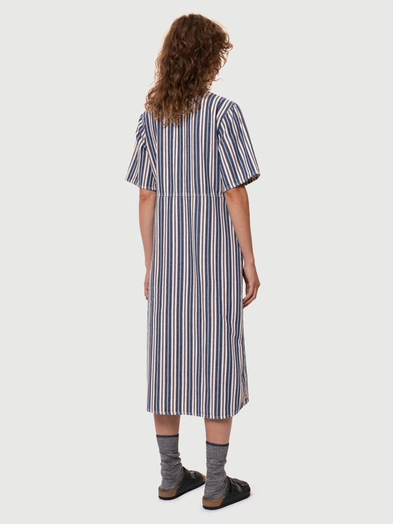 Lotten Denim Dress Stripe Red 4