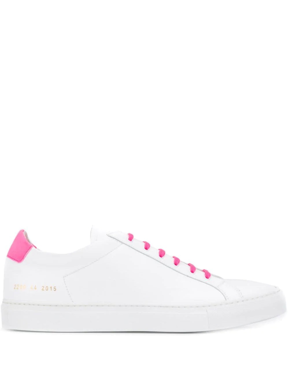 contrast detail lace-up sneakers - 1