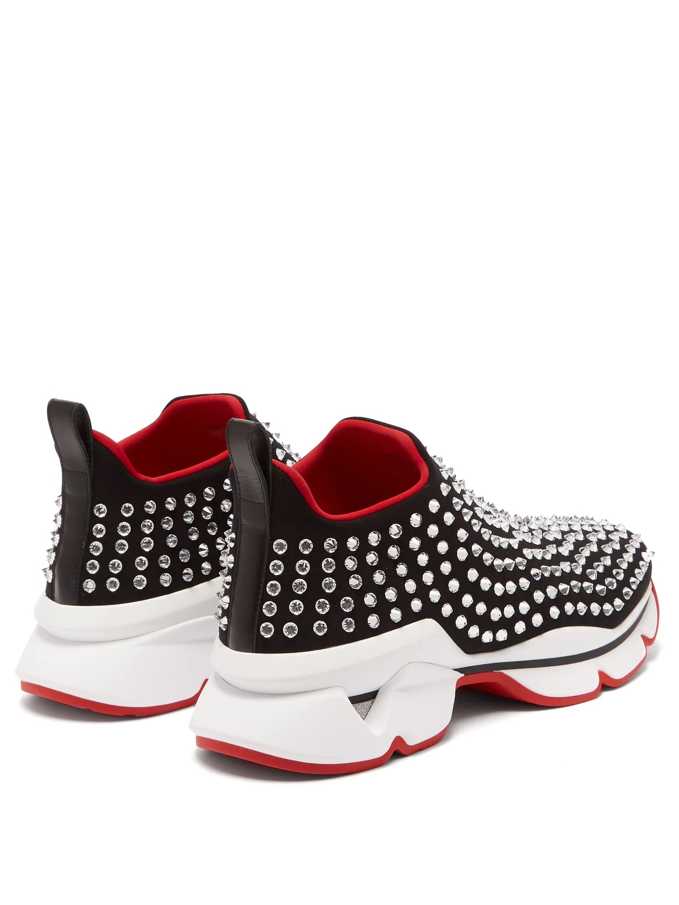 Spiky Sock crystal-studded neoprene trainers - 4