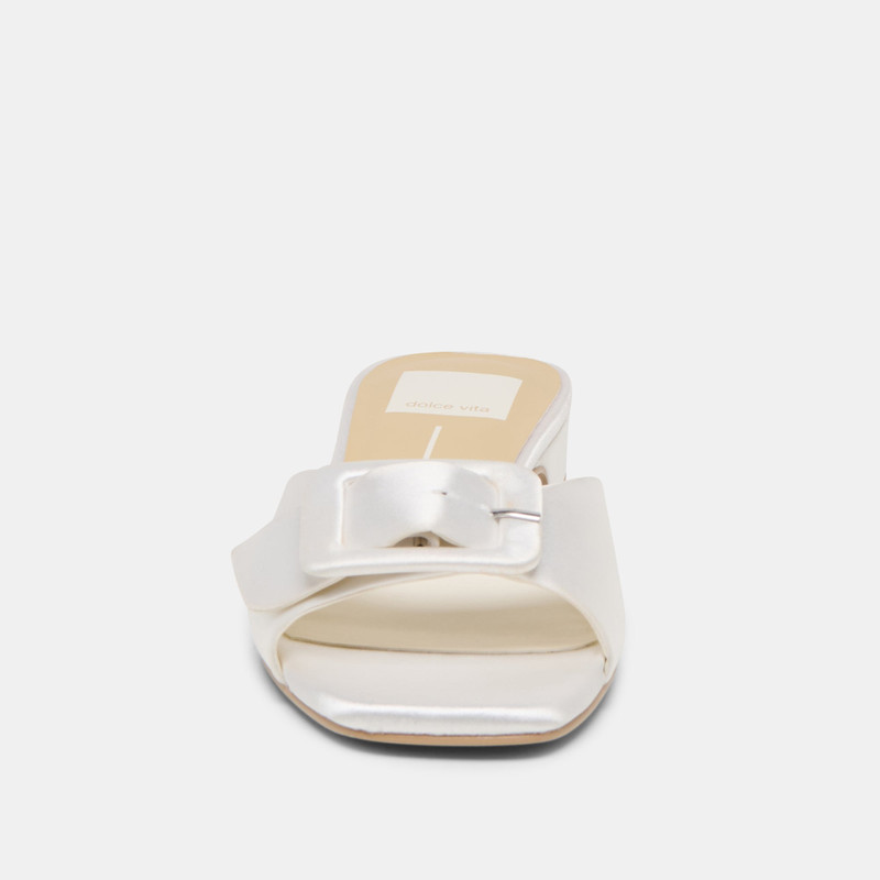 EDINA SANDALS TRUE WHITE SATIN 6