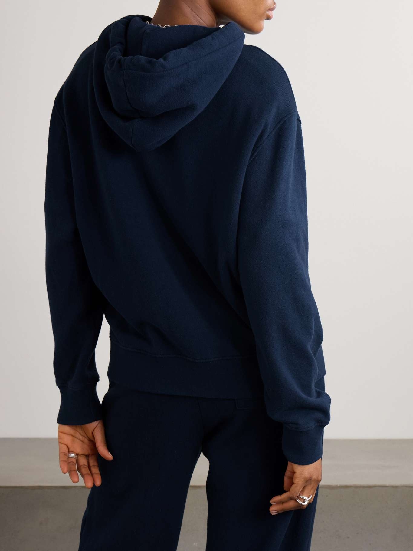 Cotton and cashmere-blend hoodie - 4