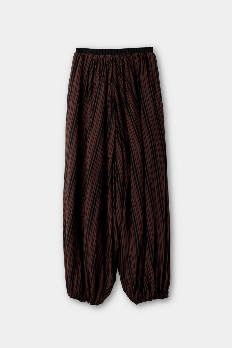 SAROUEL PANTS / black & brown stripes 3