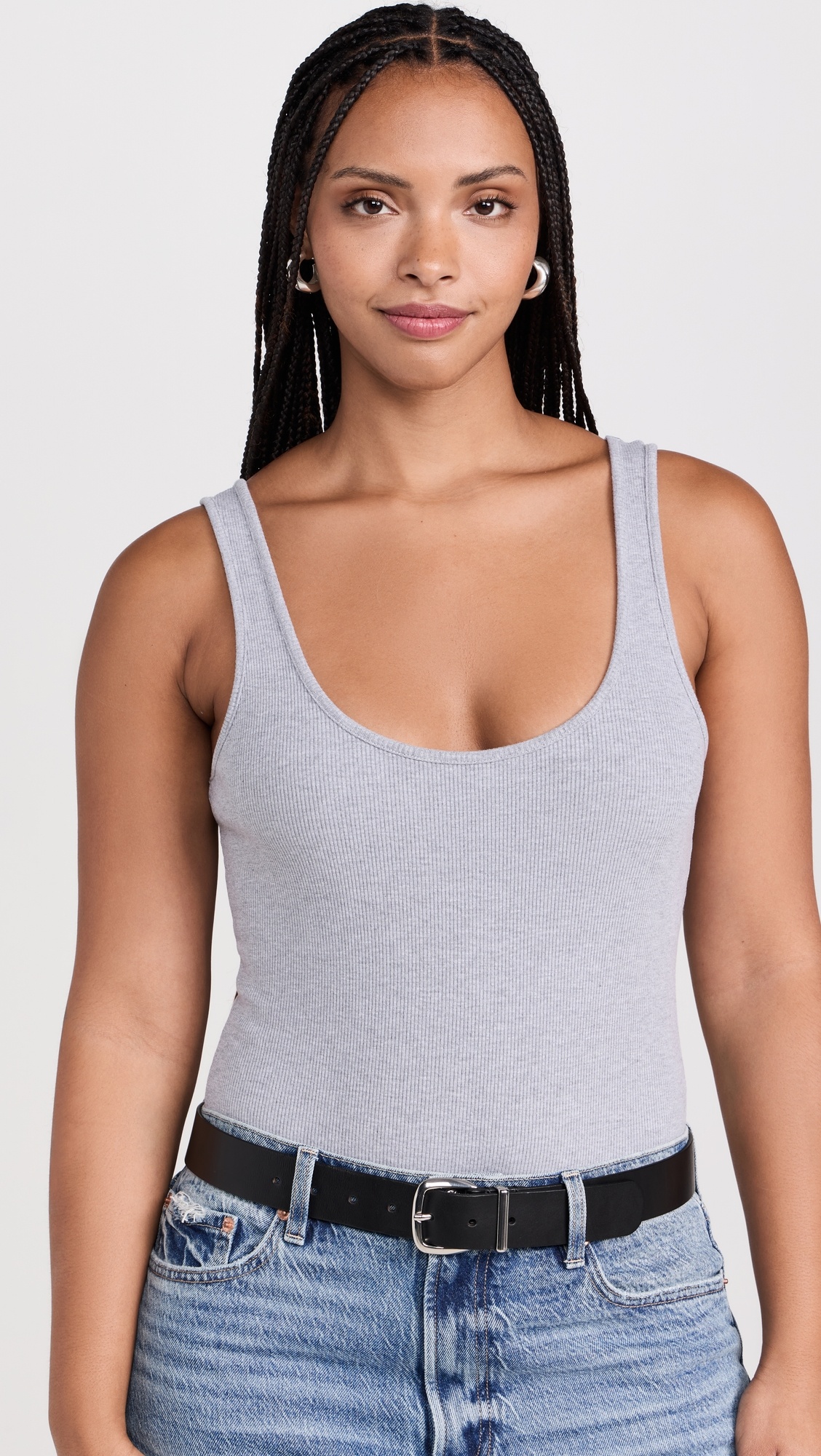 Nica Scoop Neck Tank Bodysuit - 7