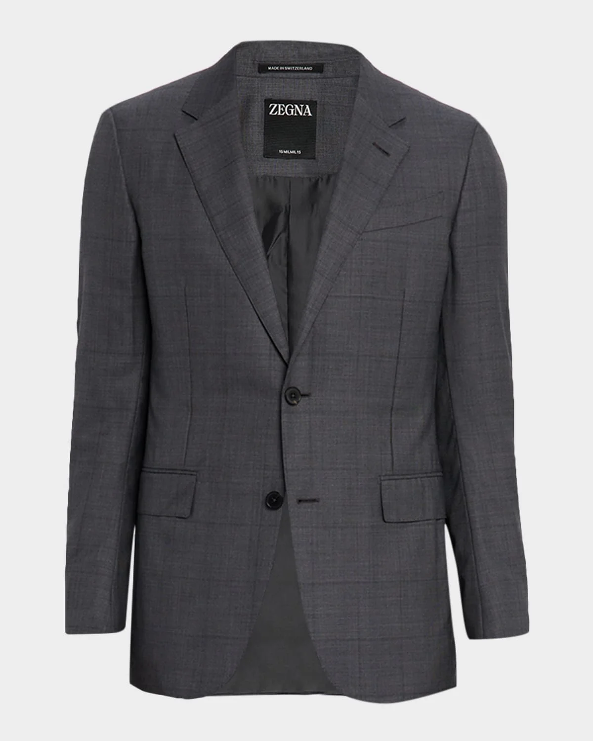 Men's Tonal Plaid 15milmil15 Wool Suit - 1