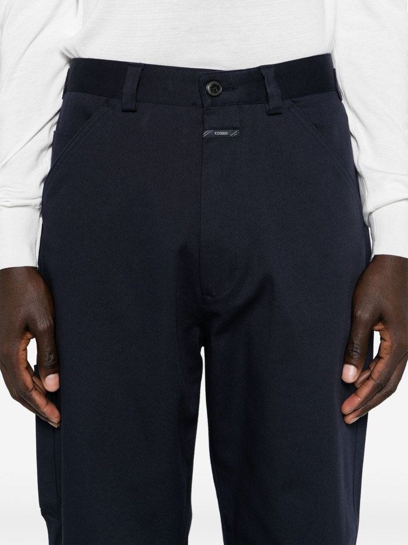 tapered-leg twill trousers 5