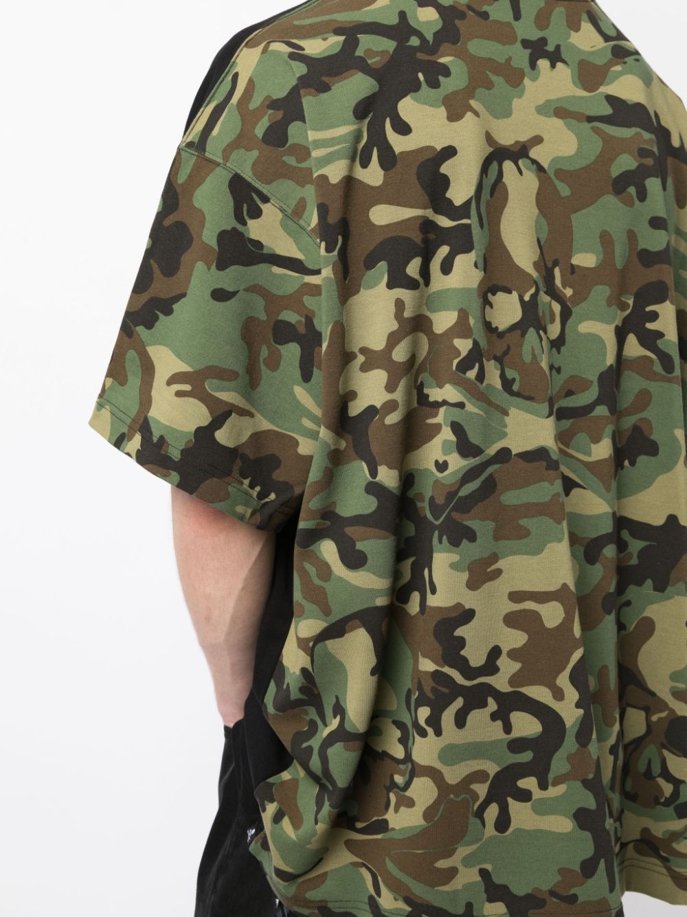 panelled wool T-shirt - 5