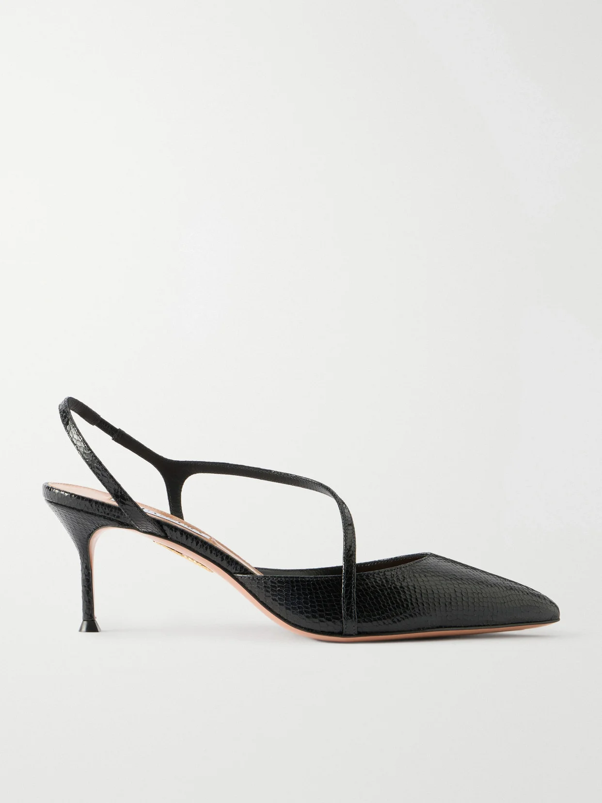 Dynasty 65 Snake-effect Leather Slingback Pumps - 1