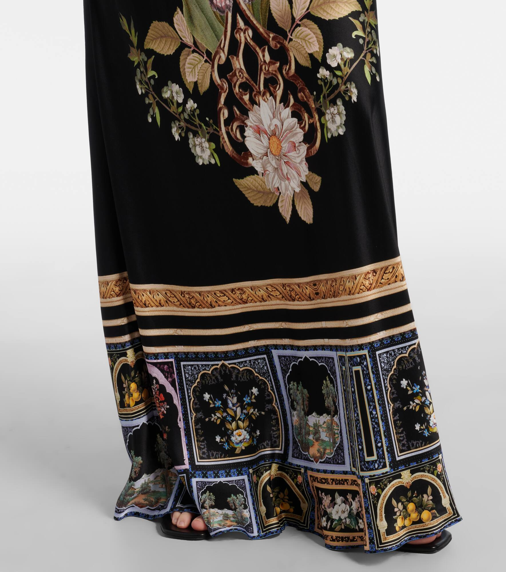 Ottoman Elegance floral silk maxi dress - 5
