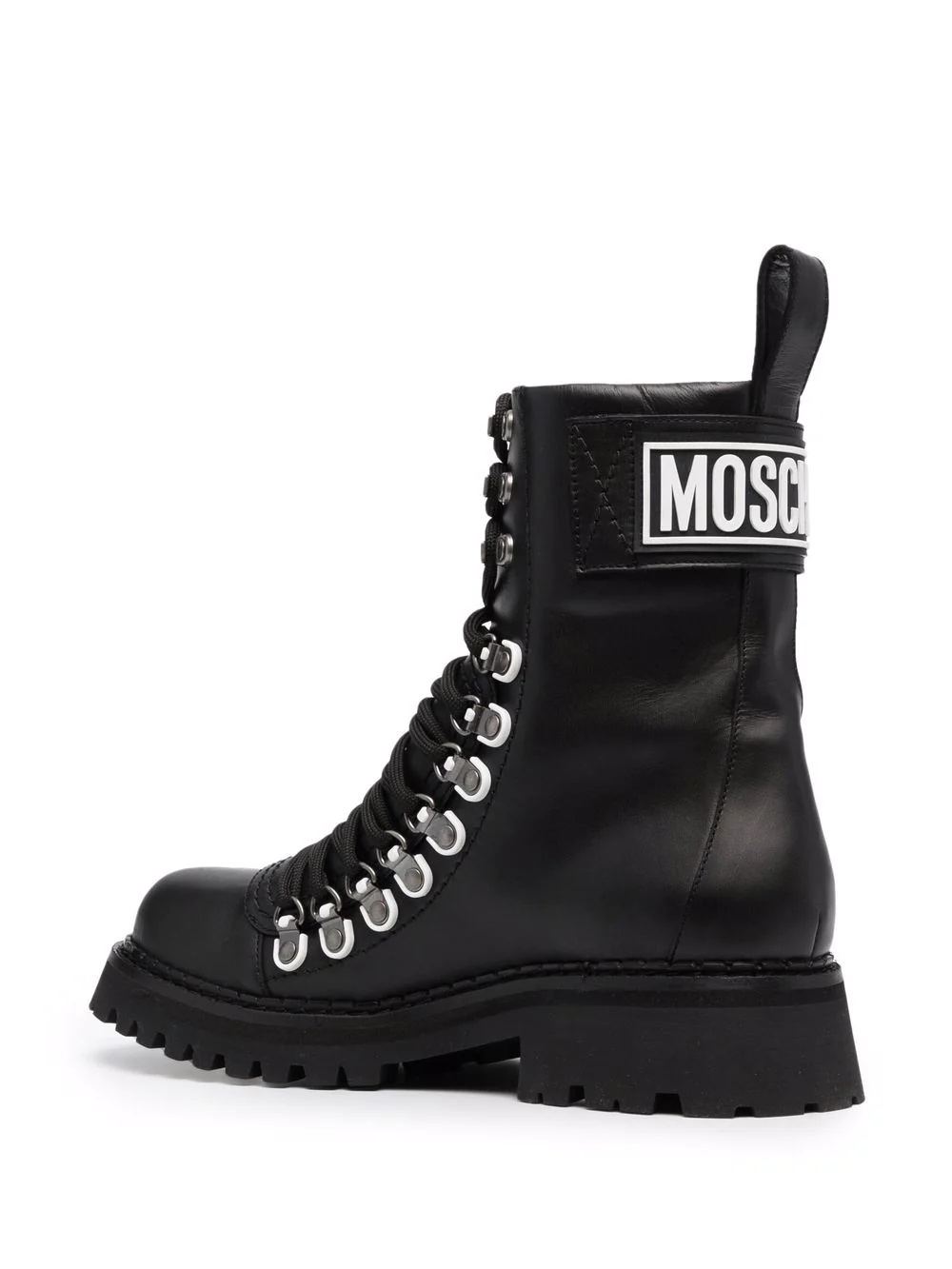 rear logo-patch boots - 3