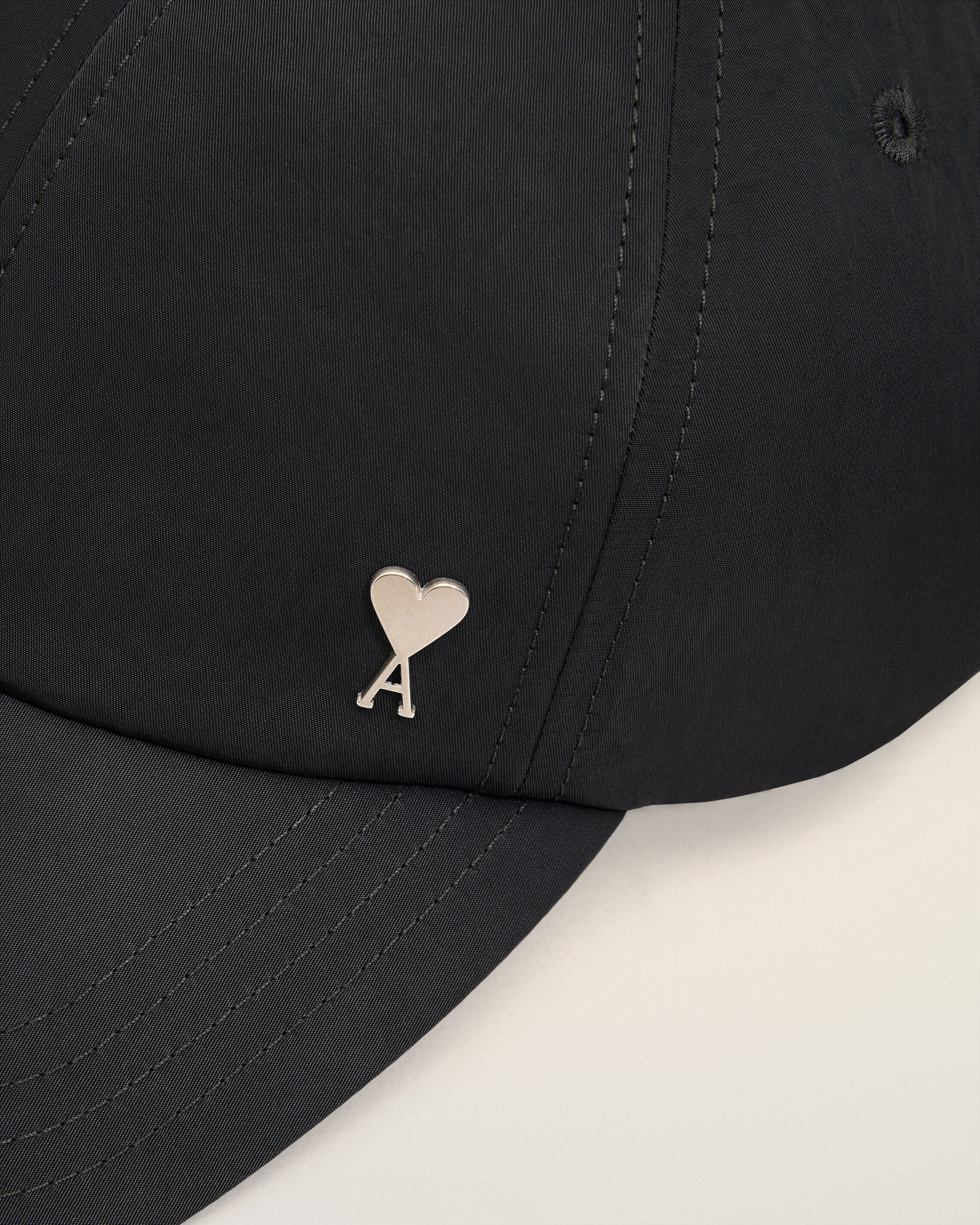 BLACK NYLON AMI DE COEUR STUD CAP - 3