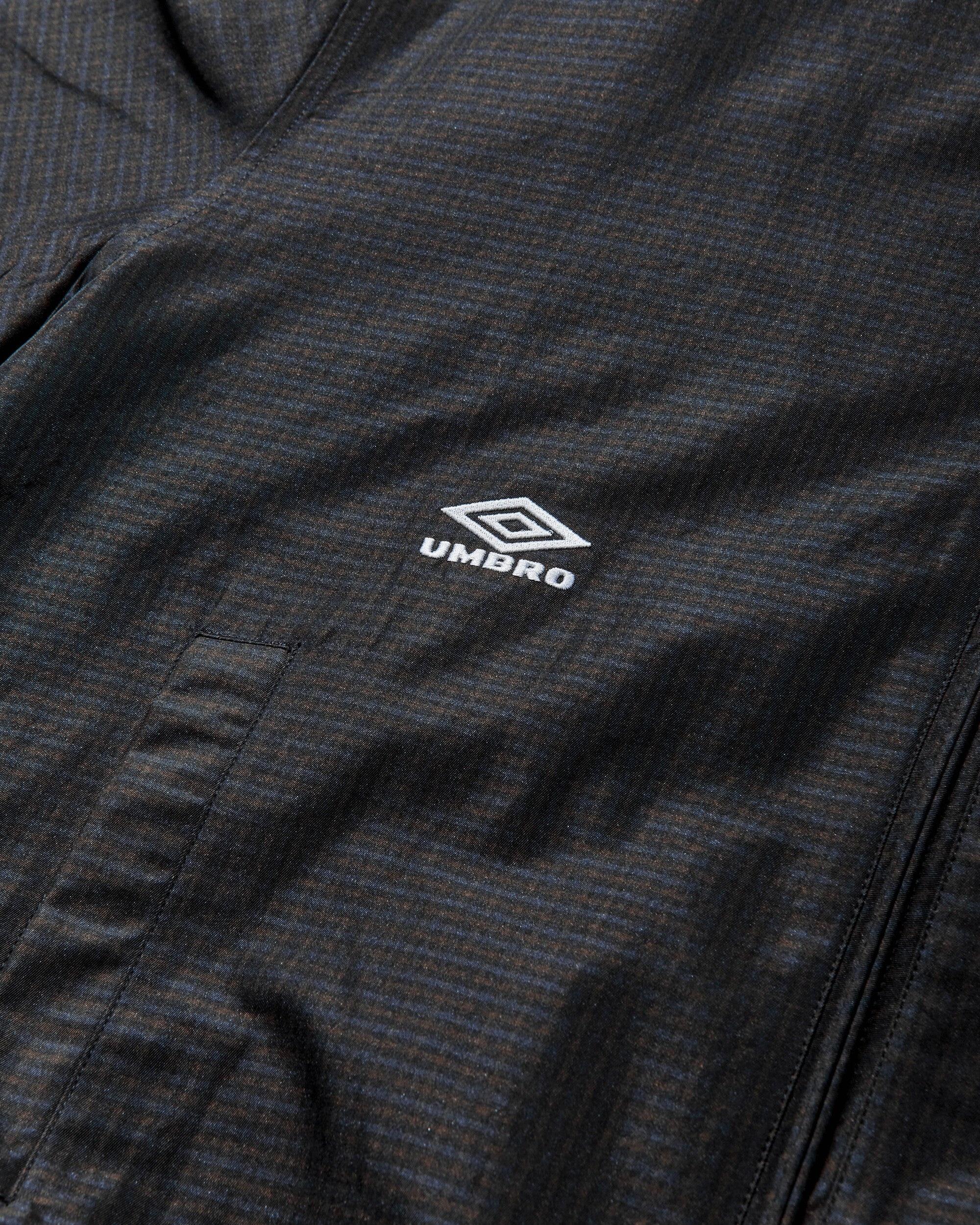 Men's Check Bomber Jacket Navy / Dark Brown - 4
