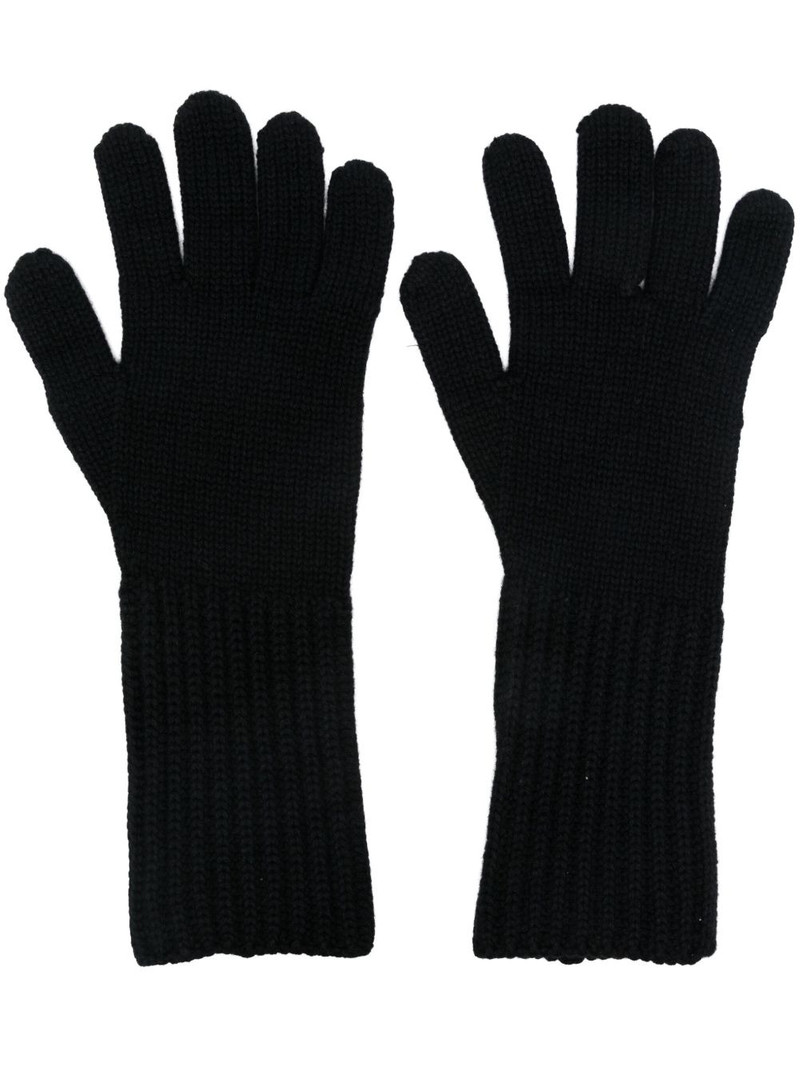 ribbed-knit gloves 1