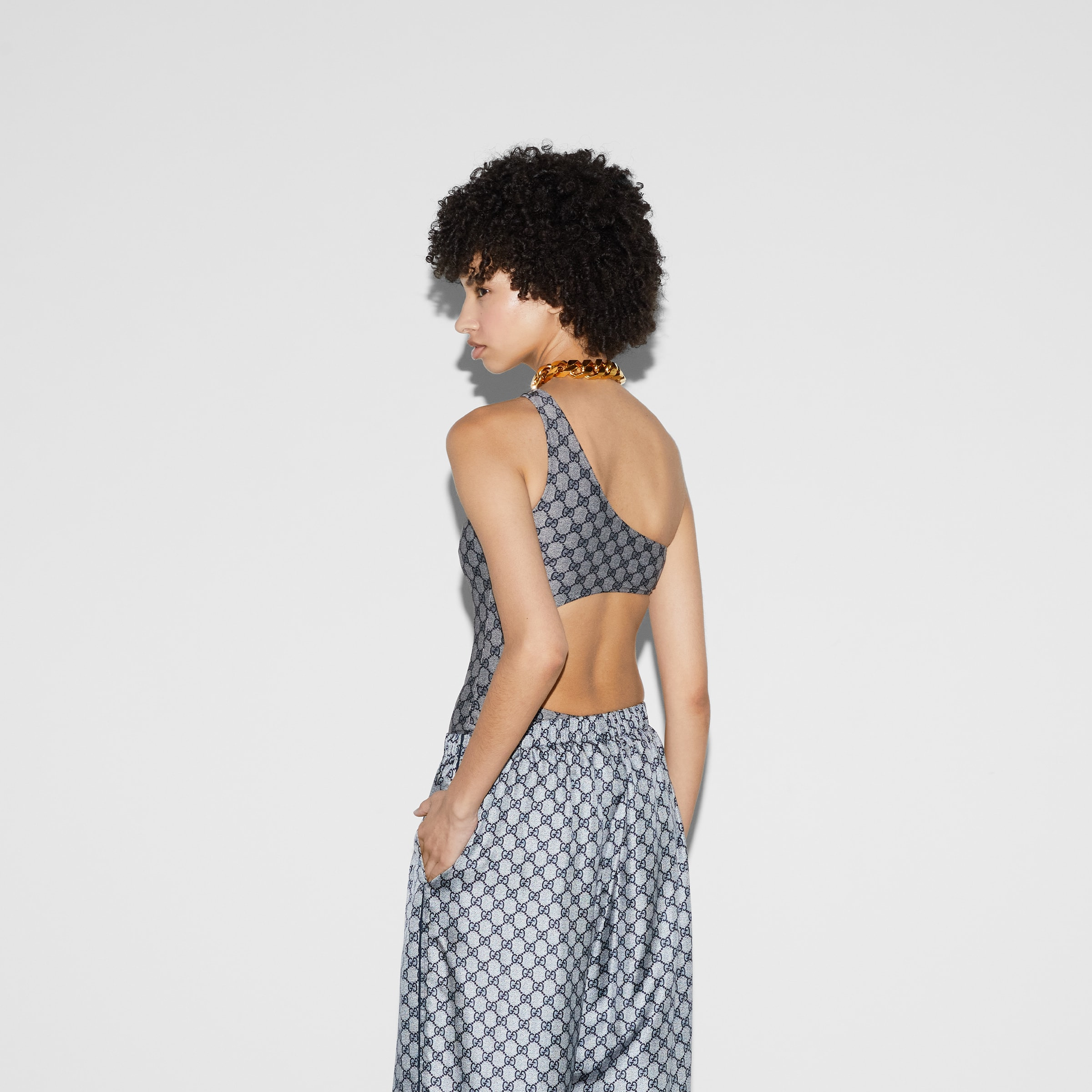GG stretch jersey swimsuit - 4