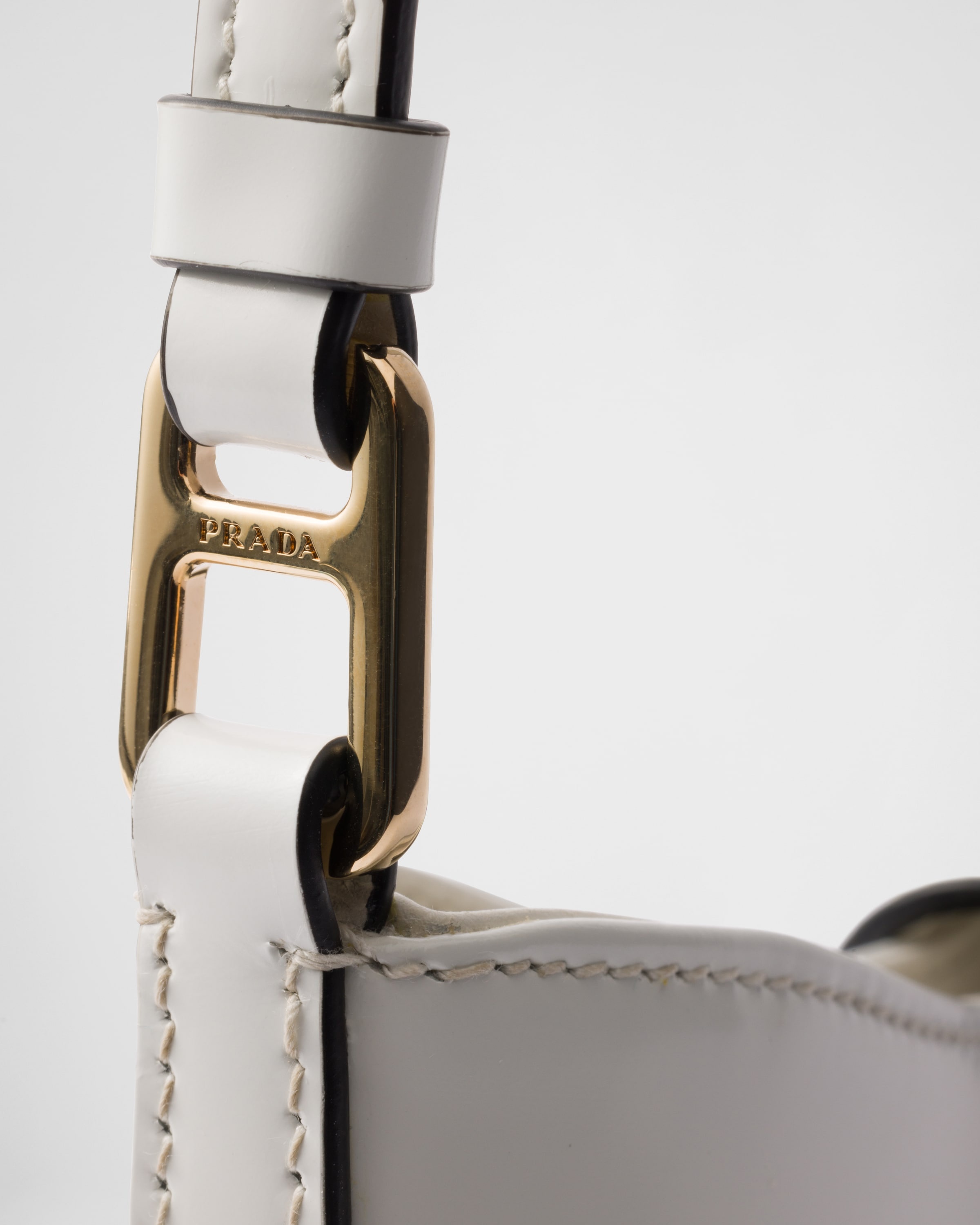 Prada Cleo brushed leather shoulder bag with clasp closure - 6