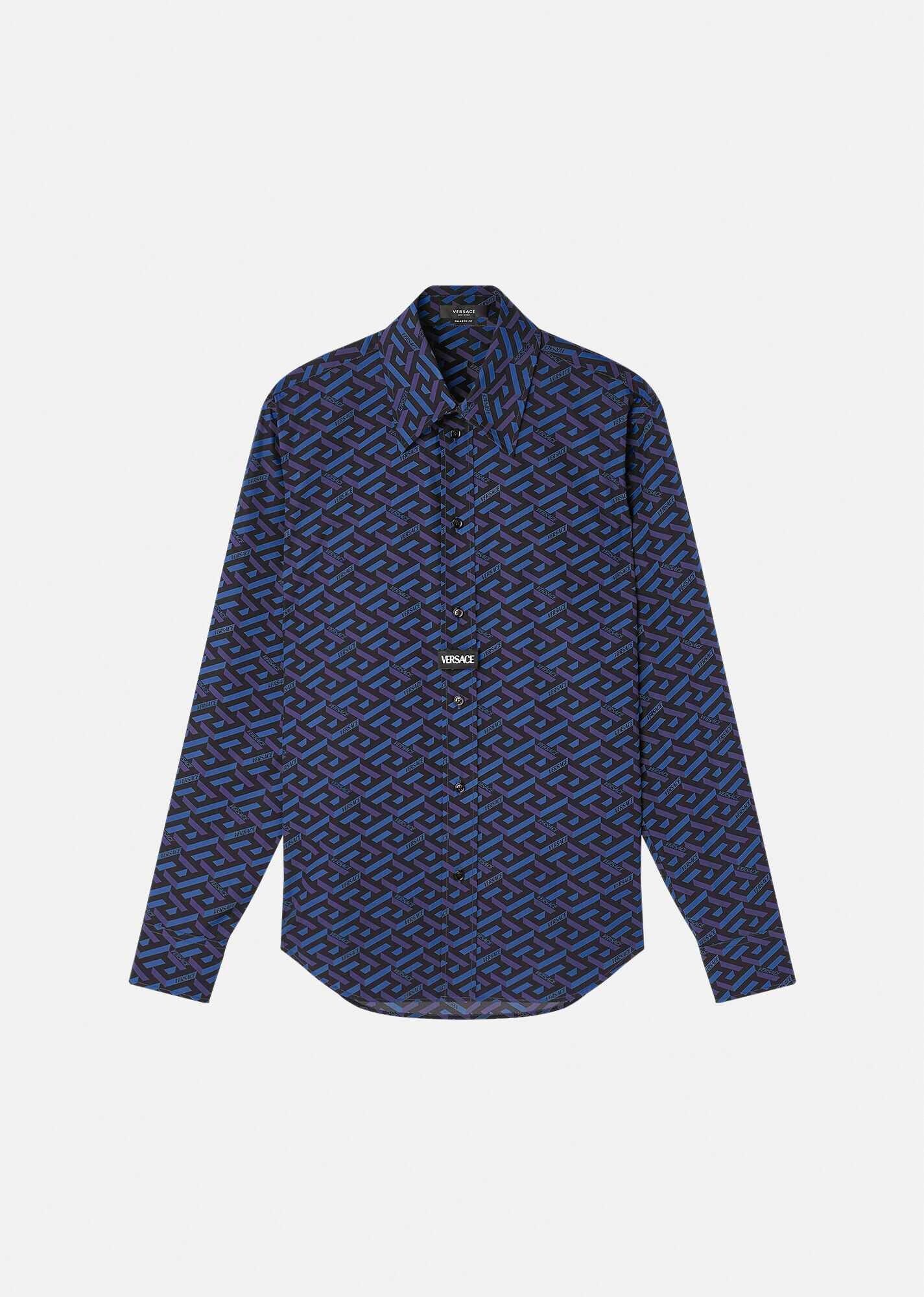 La Greca Print Poplin Shirt - 1