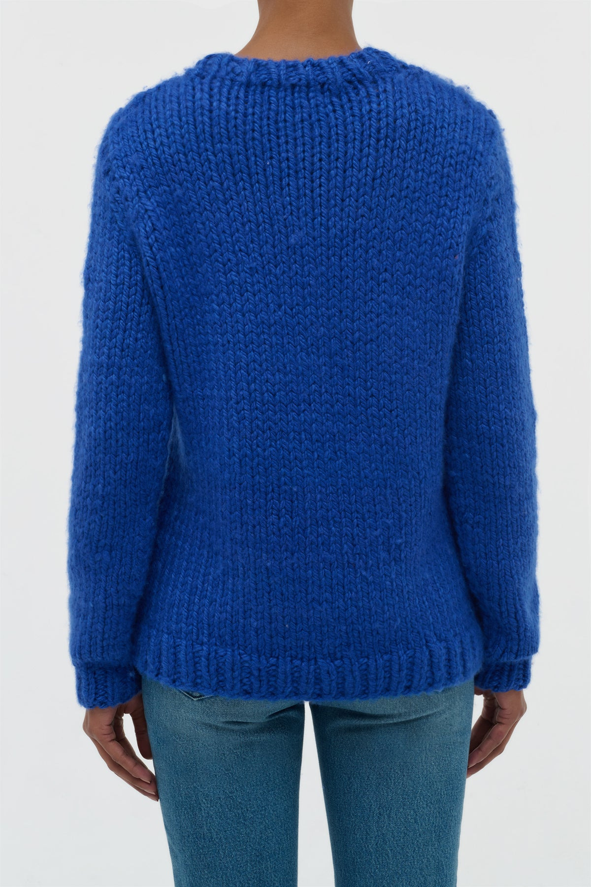 Poros Knit Sweater in Cobalt Cashmere - 4