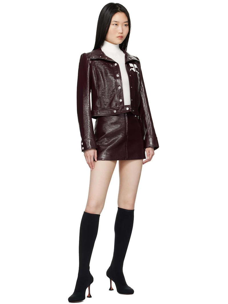 courrèges Burgundy Reedition Vinyl Jacket outlook
