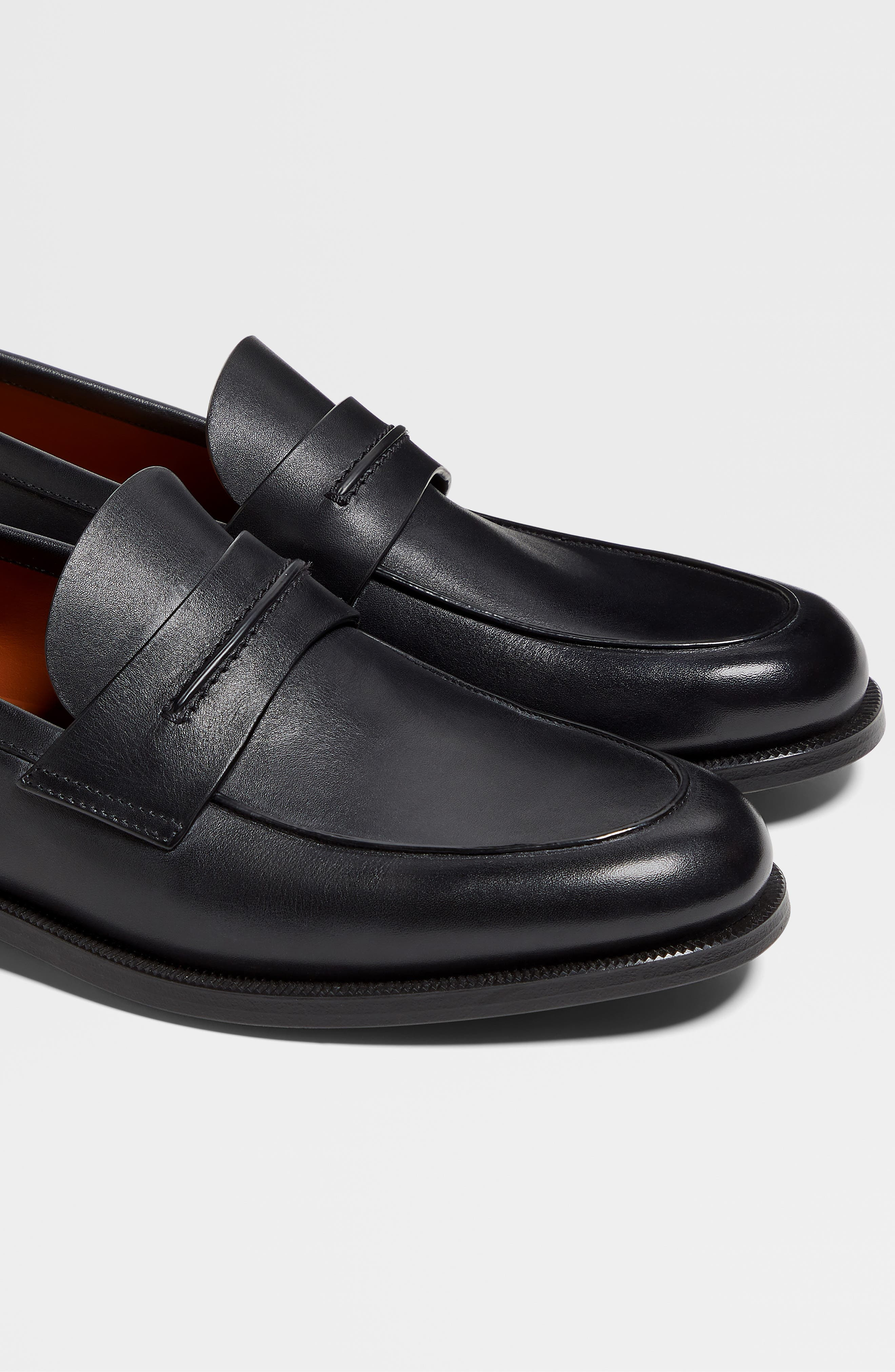 ZEGNA Leather Driving Loafer in Black at Nordstrom - 5