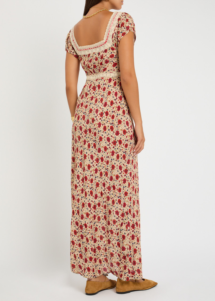 Rixo Maeva Floral-print Crepe de Chine Maxi Dress - 3