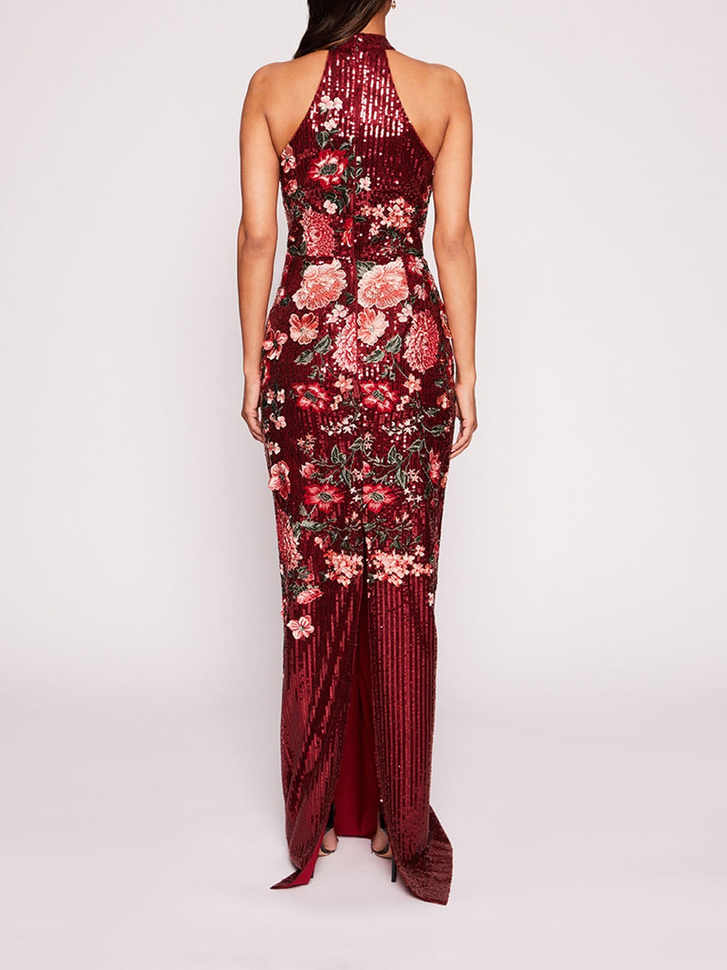 Marchesa HALTER SHIMMER GOWN outlook