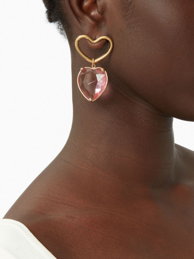 NINA RICCI heart-pendant drop earrings outlook
