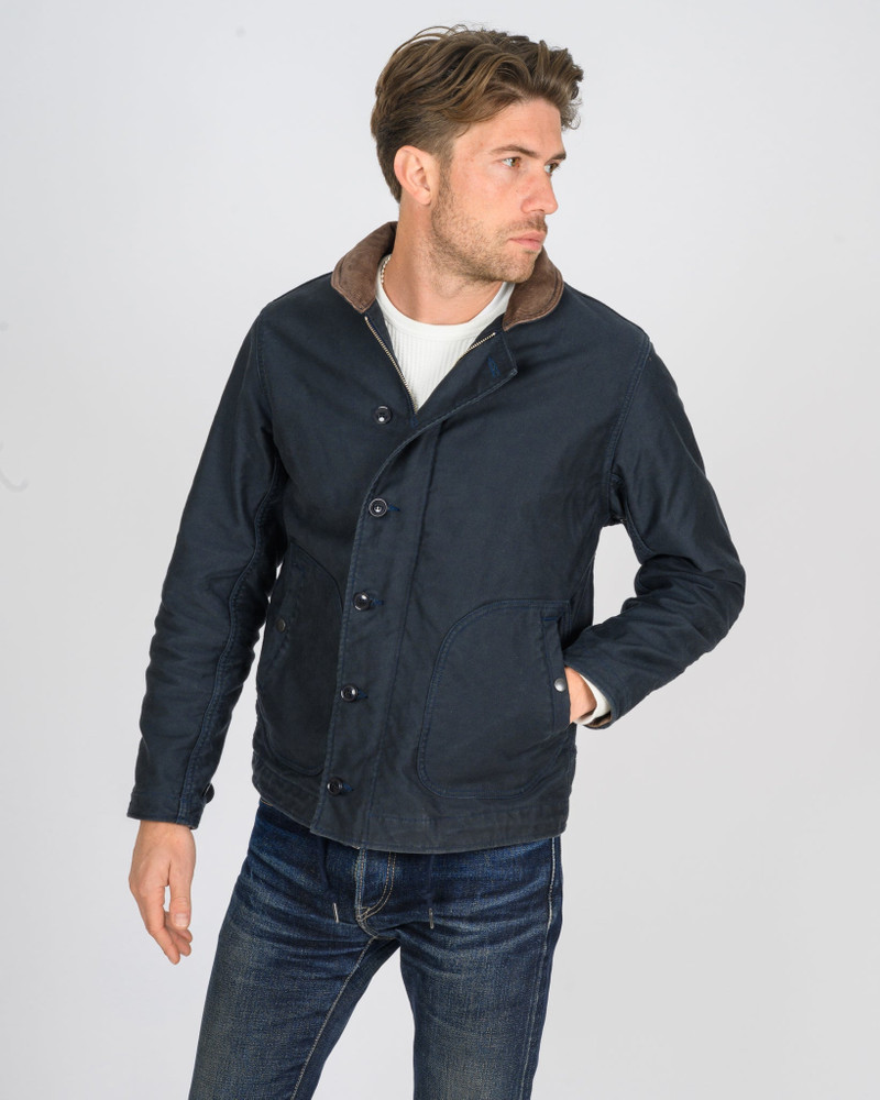 Iron Heart 12OZ WHIPCORD LIGHTWEIGHT N1 DECK JACKET - NAVY outlook